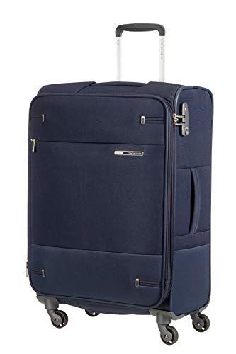 Samsonite Base Boost Spinner M Valigia Espandibile, 66 Cm, 67.5/73.5 L, Con Lucchetto Tsa, Blu (Navy Blue)