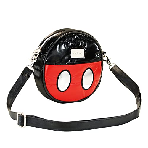 Disney Topolino Air-Borsa A Tracolla Rotonda Padding, Nero, 18.5 X 18.5 Cm