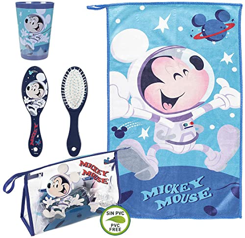 Cerdá Life'S Little Moments -, Beauty Case Da Viaggio Per Bambino, Di Mickey Licenza Ufficiale Disney (Blue), Bambini Da 2 A 8 Anni