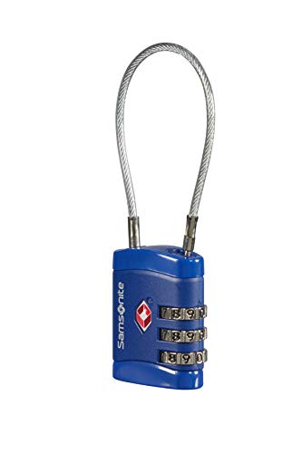 Samsonite Global Travel Accessories - Three Dial Tsa Cable Lucchetto Per Valigie 10 Centimeters 1 Blu (Midnight Blue)