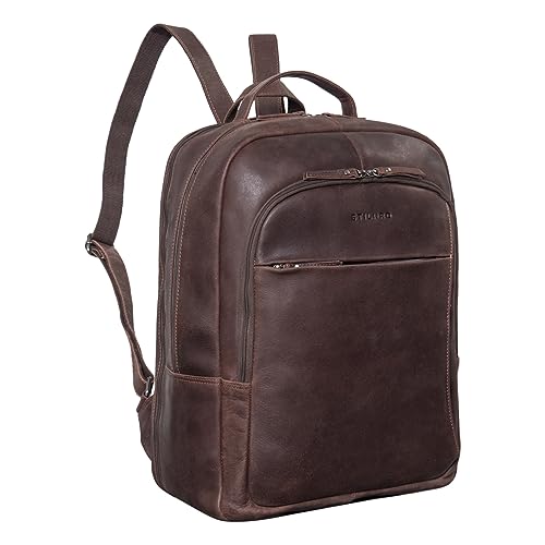 Stilord 'Florin' Xxl Zaino Business In Pelle Grande E Ampio Per Laptop Da 17 Pollici Con Molti Scomparti In Vera Pelle Vintage Borsa Da Insegnante, Co