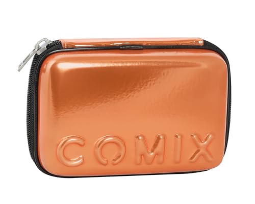 Comix Astuccio Maxi Zip - Astuccio Maxi Zip, Astucci Zip Bambini E Ragazzi, Con Penne, Matite E Pennarelli Inclusi,21X6,5Hx14,5 Cm, Arancione