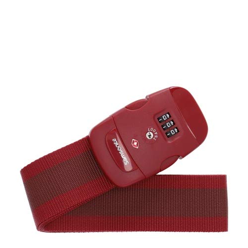 Samsonite Global Travel Accessories Luggage Cinghia Per Valigie Con Chiusura A Combinazione A 3 Cifre Con Funzione Tsa, 190 Centimeters, Rosso (Red)