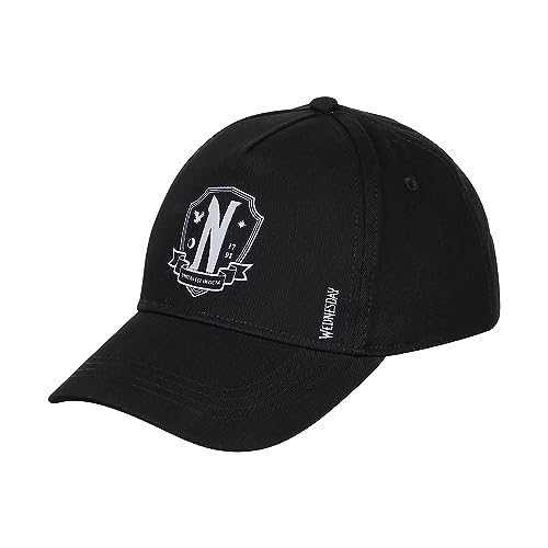 Wednesday Mercoledì Original-Cappello Bambino, Nero, 20 X 14 Cm