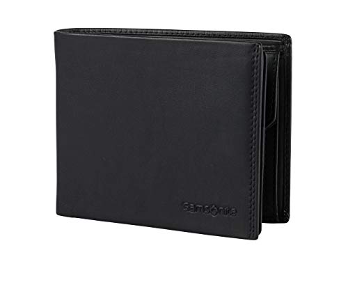 Samsonite Attack 2 Slg - Pelle Portafoglio, 12.8 Cm, Anti Rfid, Nero (Black)