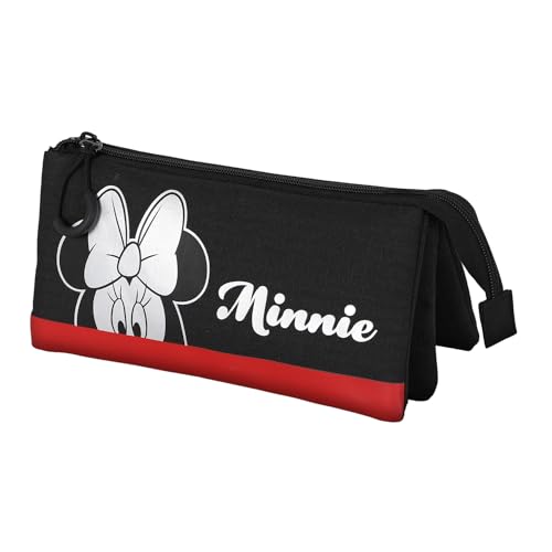 Disney Minni Mouse Sparkle-Astuccio Hs Silver, Nero, 23 X 11 Cm