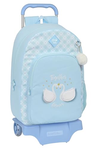 Trolley Per La Scuola Glow Lab Cisnes Azzurro 30 X 46 X 14 Cm