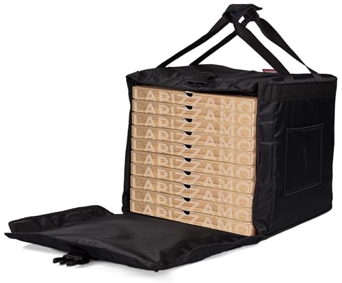 Safemi Borsa Termica Rigida Magnetica Porta Pizze Da Asporto 10 Cartoni Magnetic 10 Nera