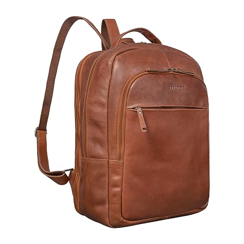 Stilord 'Florin' Xxl Zaino Business In Pelle Grande E Ampio Per Laptop Da 17 Pollici Con Molti Scomparti In Vera Pelle Vintage Borsa Da Insegnante, Co