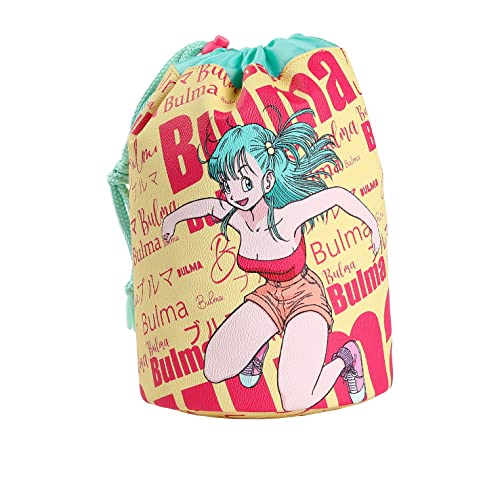 Cypbrands Dragon Ball - Borsa Da Toilette, Design Bulma, Con Scomparti Interni, Chiusura Sicura, Giallo E Blu, Prodotto Ufficiale (Cyp Brands)