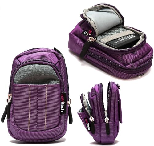 Navitech - Custodia Viola Per Fotocamera - Compatibile Con La Fotocamera Digitale Om System Tough Tg-7, Viola, Taglia Unica