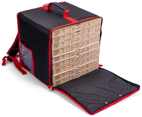 Safemi Zaino Borsa Termica Porta Pizze Da Asporto 10 Cartoni Fast 10 Nero