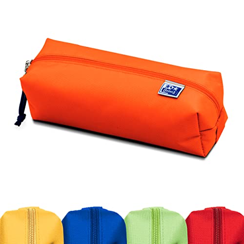 Oxford Federmäppchen Aus Polyester, Langlebig, Rechteckig, Groß, Arancione, 22X8X7Cm, Astuccio
