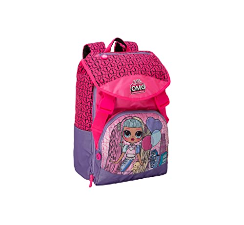 Lol Omg, Estensibile Surprise Zaino Scuola Elementare Unisex Bambini E Ragazzi, Rosa (Pink), Taglia Unica