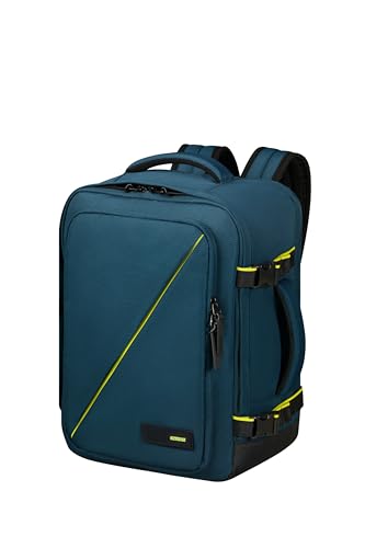 American Tourister Take2Cabin - Borsa Per Cabina Wizz Air, 30 X 20 X 40 Cm, 26,5 L, 0,60 Kg, Bagaglio A Mano, Zaino Aereo S/M Underseater, Blu (Harbor