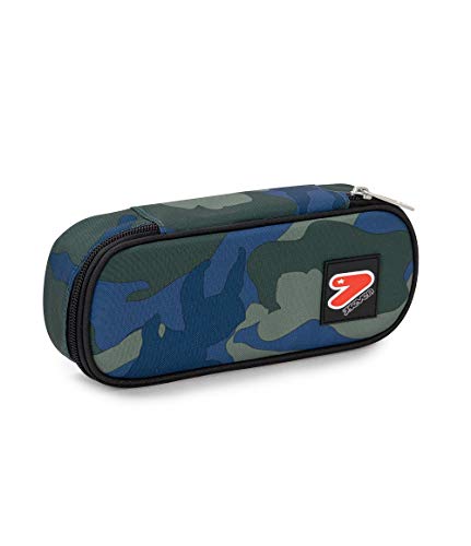 Portapenne Round Plus - Camo Royal -The Double -Verde Militare