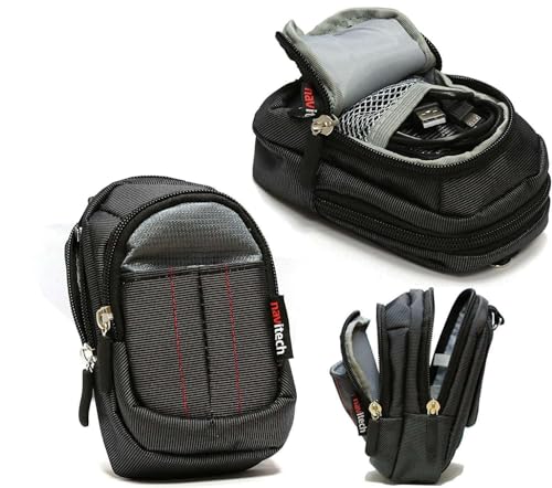 Navitech - Custodia Per Fotocamera Nera - Compatibile Con Canon Powershot V10, Nero, Taglia Unica