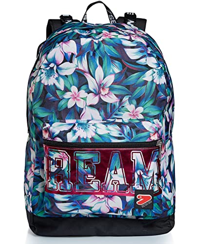 Seven Zaino The Double - Dreams Flowers -Reversibile -Blu