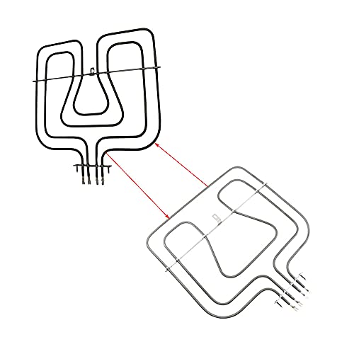 Marel Shop® - Elemento Riscaldante Resistenza Per Forno Compatibile Con Electrolux Zanussi Rex 1650 W + 800 W 230 V 390 X 350 Mm Per Modelli: Zcc6653W
