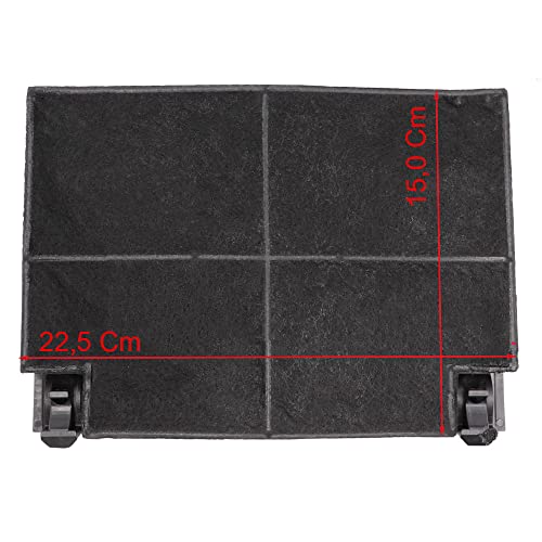 Jcspares® - Kit 2Pz Filtri Ai Carboni Attivi 150 X 225 Mm Compatibile Con Faber Per Modelli: Omnia Ftc622Xs – Omnia Grxa90 – Omnia Edip939.1E – Omnia 