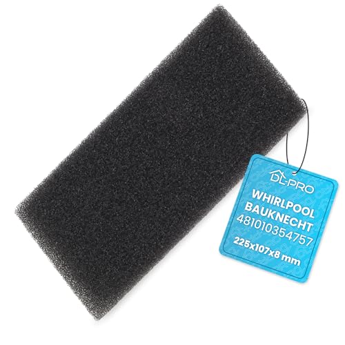 Dl-Pro Filtro In Schiuma 225 X 107 X 8 Mm Per Whirlpool Bauknecht 481010354757