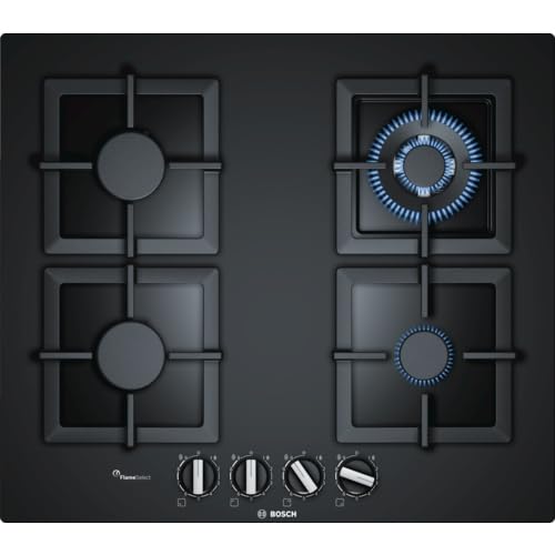 Built-In Hob Bosch Pph6A6B20, Gas, 4 Burners, Black Glass