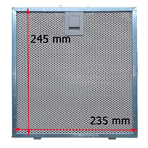 Marel Shop® - Filtro Alluminio Per Cappa Compatibile Con Falmec 235 X 245 X 8 Mm