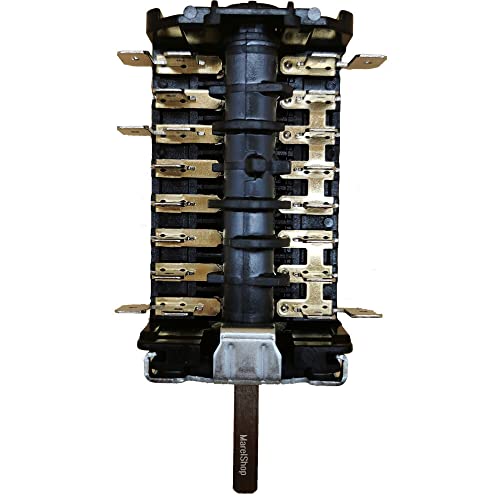 Marel Shop® - Commutatore Per Forno Compatibile Con Lofra Gottak 810802K 10 + 0 Posizioni 11 + 11 Contatti Per Modelli: Mcv96Amf/Cv 12509994 03201195,