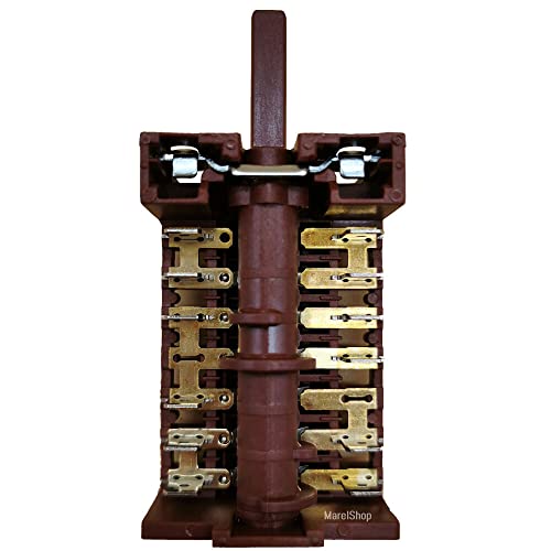 Marel Shop® - Selettore Commutatore Per Forno Compatibile Con Nardi Gottak 4+0 Posizioni 6+5 Contatti 850615 Per Modelli: Fex0744X.080A, Bosgg63X, Fd9