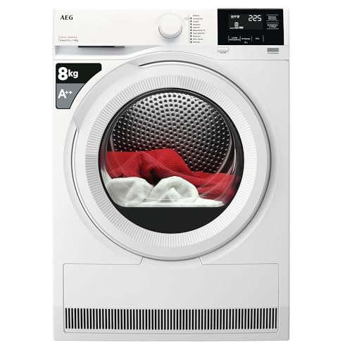 Aeg Asciugatrice Tr7G81Ow Serie 7000 A++, Tecnologia Precisedry, Pompa Di Calore, 8 Kg, Bianco