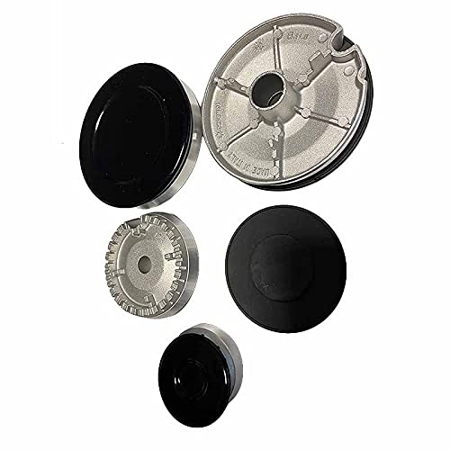 Boreal Bompani Indesit Set 4 Piattelli Spartifiamma Con Bordo Superiore Salva Fiamma + 4 Bruciatori No Originali Adattabili Di Ottima Qualità