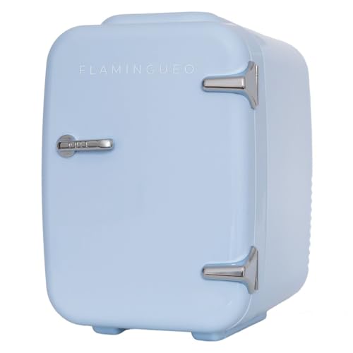 Flamingueo Mini Frigo 4L - Frigorifero Piccolo, Minifrigo 12V/220V, Mini Frigo Da Camera, Funzione Raffreddamento E Riscaldamento, Mini Frigo Skincare