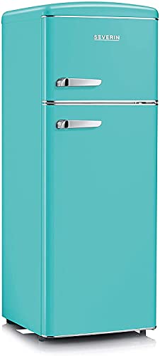 Rkg 8934 Retrò - Frigorifero Doppia Porta, 208 Litri, Classe A++, Statico, Colore Turchese