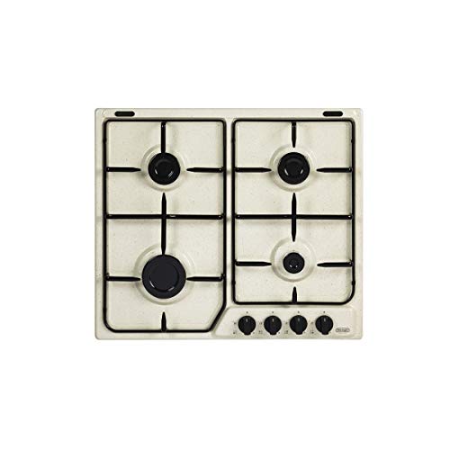 De'Longhi Sf 46 Asv Piano Cottura Da Incasso 60 Cm, Comandi Frontali, Sabbia