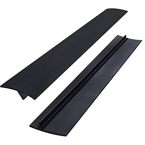 Gap Filler Cucina 53 Cm Coperchio Divario Contatore Stufa Striscia Di Tenuta Silicone Per Piano Cottura Forno Lavasciuga 2 Pezzi Nero