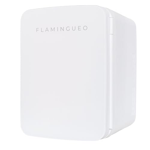 Flamingueo Mini Frigo - Frigorifero Piccolo 10L, Frigo 12V/220V, Mini Frigo Da Camera, Funzione Raffreddamento E Riscaldamento, Mini Frigo Skincare