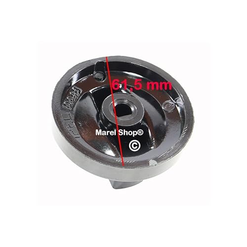 Marel Shop® - Manopola Cucina Friggitrice Cuoci Pasta Ristorazione Professionale Attacco Mezza Luna 10 X 6 Mm Esterno 61,5 Mm Compatibile Con Vari Mar