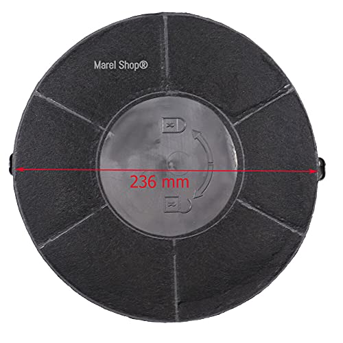 Marel Shop® - Filtro In Carbone Per Cappa Compatibile Con Elica Mod 48 Diametro 236 Mm H 30 Mm Per Modelli : Krea Ix60 Prf0147046 - Krea Lxixf/60 - Ve
