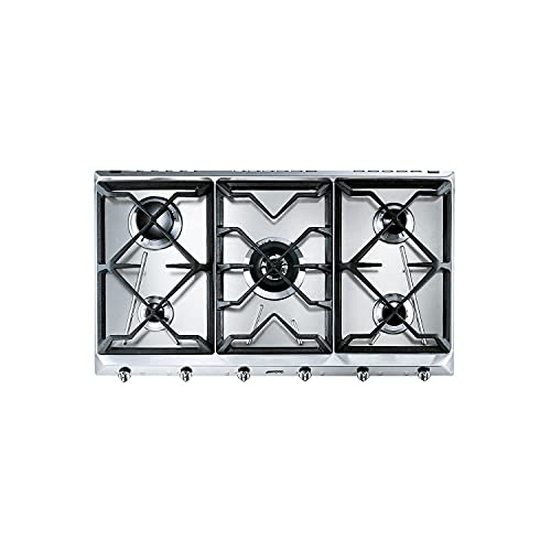Smeg Srv596Gh5, Piano Cottura A Gas Universale, Stainless Steel