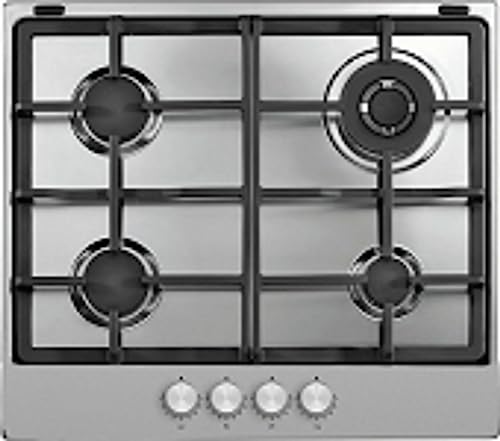 Piano Cottura A Gas 4 Fuochi A Gas 58 Cm In Acciaio Inox