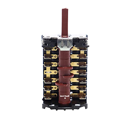 Marel Shop® - Commutatore Selettore Per Forno 4+0 Posizioni 850511K Compatibile Con Beko Per Modelli: Be92Fvw,Cus203010W,Aroic21100,Css64010Dbr,Css660