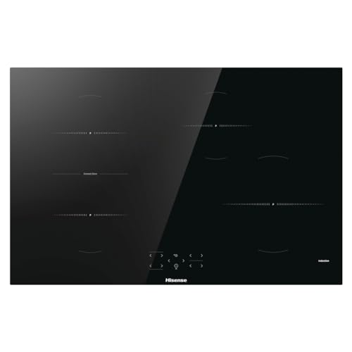 Hisense Hi8421Bsc - Piano Induzione 80Cm, 4 Zone, Comandi Indipendenti 1 Zone Connect Zone, Timer, Power Management