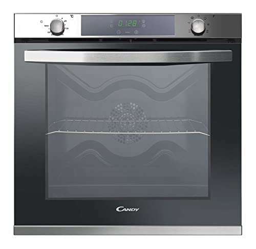 Candy Celf609X Forno Multifunzione Elettrico Da Incasso, Ventilato Con Grill, Capacità 80 Litri, Funzione Pizza, Touch, 59.,X59,5X57 Cm, Acciaio Inox