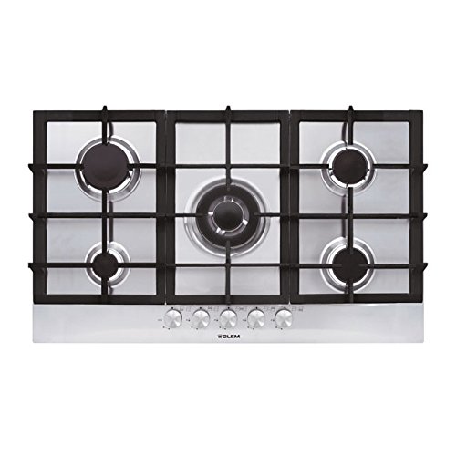 Glem Gt955Hix Incasso Piano Cottura A Gas Acciaio Inossidabile Piano Cottura