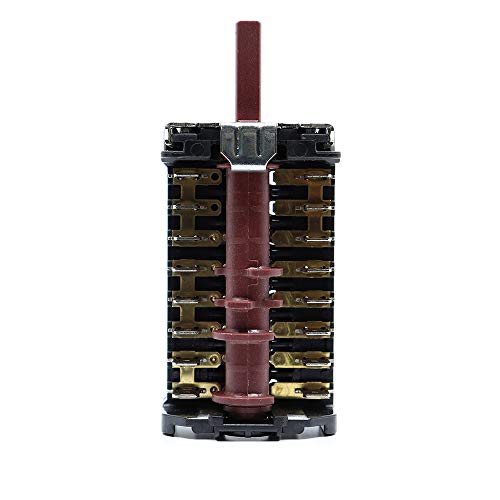 Marel Shop® - Commutatore Selettore Per Forno Compatibile Con Vestel Gottak 6+0 Posizioni 8+8 Contatti 870616K Per Modelli: Ae6Bss, Alfsc56Vi, Alfsc66