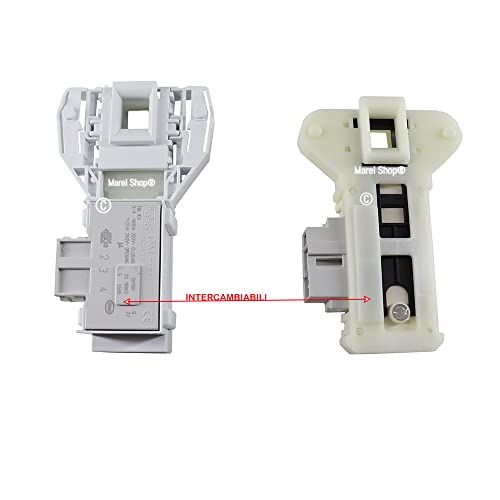 Marel Shop® - Elettroserratura 3 Contatti Per Lavatrice Compatibile Con Hotpoint Ariston Whirlpool Indesit Per Modelli: Ig9200It Ig9200It Hwm8F4 Ew8F4