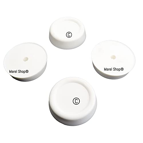 Marel Shop® - Piedini In Gomma Antiscivolo O Sovrapposizione Compatibili Con Lavatrice Lavasciuga Kit 4 Pezzi