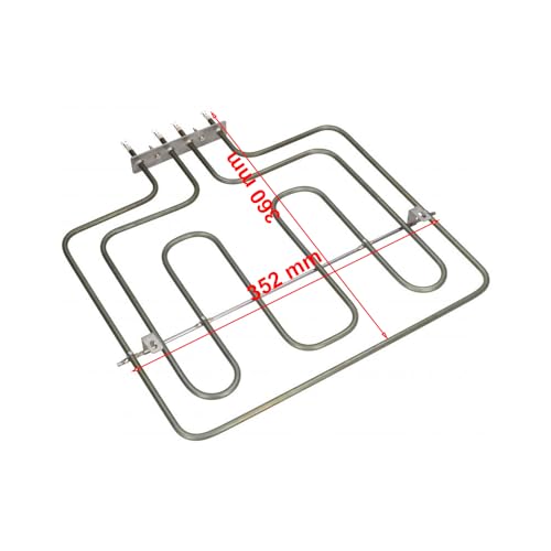 Jcspares® - Resistenza Doppia Superiore 1200 + 1800 Watt Per Forno Compatibile Con Rex Electrolux Zanussi