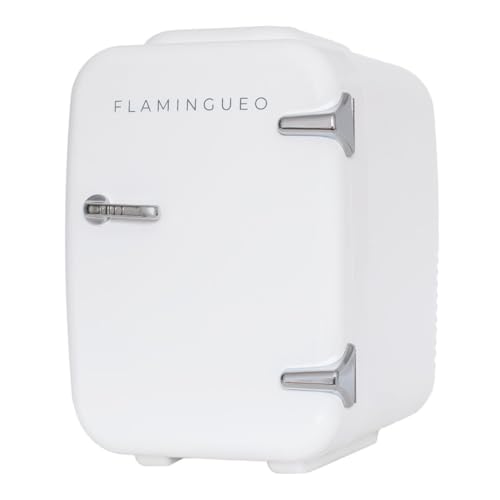 Flamingueo Mini Frigo - Frigorifero Piccolo 4L, Mini Frigo Skincare 12V/220V, Funzione Raffreddamento E Riscaldamento, Mini Frigo Da Camera, Frigo Bar