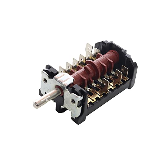 Marel Shop® - Commutatore Interruttore 6+0 Posizioni 7+4 Contatti 870702K Per Forno Compatibile Con Tecnogas Per Modelli: 042094494, 046094189, 042378